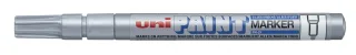 Uni-ball PX-21 Paint Marker - Marcador de Pintura - Punta Acrilica de Bala 0.8-1.2mm - Permanente en Todas las Superficies - Resistente a Luz y Agua - Color Plata · Pack de 12 uds.