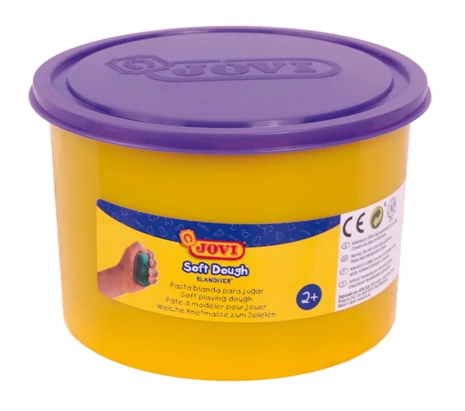 Jovi Soft Dough Blandiver Bote de Pasta de Modelaje 460gr - Blanda y Flexible - Facil de Amasar y Moldear - Ideal para Iniciacion al Modelaje - Color Morado