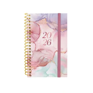Finocam Design Collection Agenda de Espiral en Catalan - Anual 2026 - Tapa Ligera - Formato E3 - 85x14x127mm - Semana Vista Horizontal - Color Varios