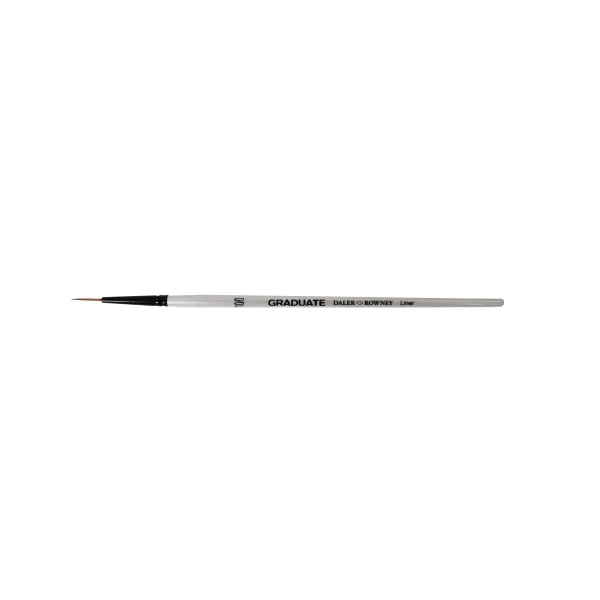Daler Rowney Graduate Pincel Acuarela - Pelo Sintetico - Mango Corto - Liner 10/0 · Pack de 3 uds.
