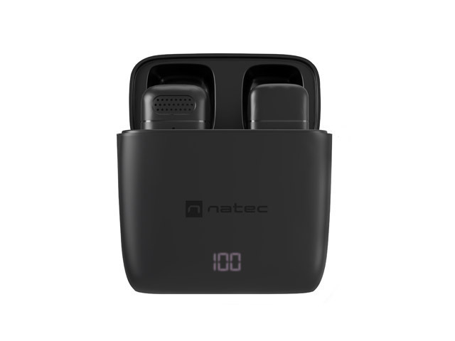 Natec Hopper Lavalier Microfono Inalambrico Conector USB-C - Alta Sensibilidad - Frecuencia Hasta 48 kHz