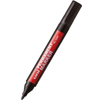 Uni-ball 320F Marcador Permanente - Punta Conica - Ancho de Trazo 1-3mm - Resistente al Agua - Sin Xileno - Color Negro · Pack de 12 uds.