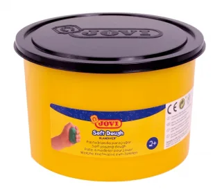 Jovi Soft Dough Blandiver Bote de Pasta de Modelaje 460gr - Blanda y Flexible - Facil de Amasar y Moldear - Ideal para Iniciacion al Modelaje - Color Negro