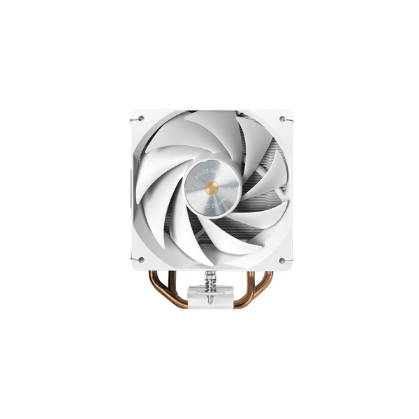 Mars Gaming MCPU-X4 Disipador CPU con 230W de Potencia - Ventilador PWM de 120mm - 4 Heatpipes HCT - Aletas de Aluminio - 120x68x154mm - Color Blanco