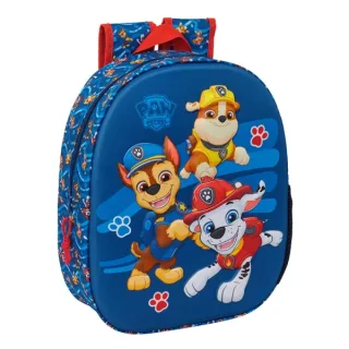Safta Paw Patrol Mochila 3D - Portabotellas - Hombreras Acolchadas - Asa de Mano Superior - 27x33x10cm - Color Azul Oscuro