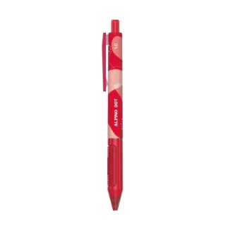 Alpino Dot Boligrafo Retractil - Punta 1mm - Agarre Suave - Color Rojo · Pack de 24 uds.