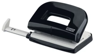 Novus E210 Perforadora Pequeña de Papel - Hasta 10 Hojas - Guia de Posicionamiento - Punzones 5.5mm - Color Negro
