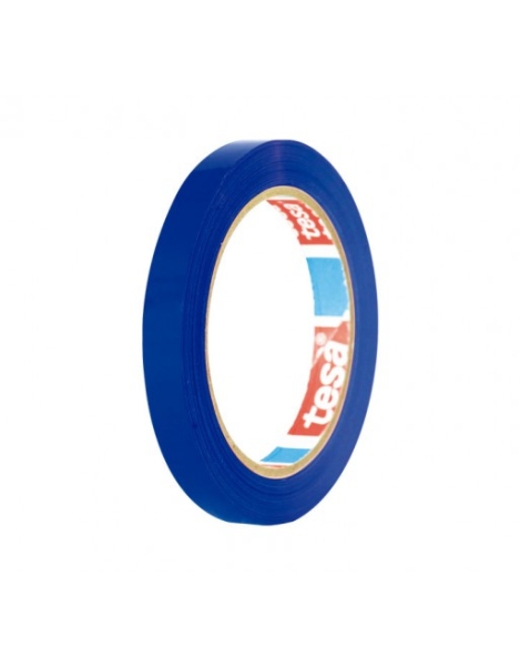 Tesa 60404 Cinta de Embalar Premium 12mm x 66 Metros - Fabricado en SPVC - Adhesivo de Caucho Natural - Color Azul · Pack de 12 uds.