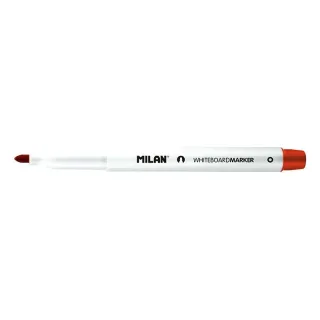 Milan Rotuladores para Pizarra Blanca con Punta Redonda - Punta 3.7 mm - Tinta a Base de Alcohol - Borrable en Seco - Color Rojo · Pack de 12 uds.