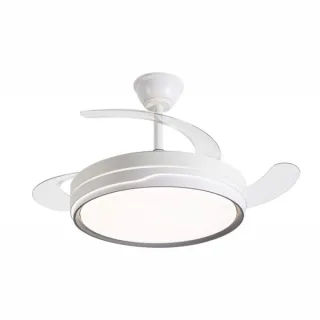 Daewoo Ventilador de Techo de 106cm - 30W - Aspas Retractiles - Luz LED Integrada - Incluye Kit de Instalacion - Ultra Silencioso - Temporizador - 6 Velocidades - Funcion Reversible - Color