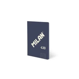 Milan 430 Libreta Encolada Formato A6 Cuadricula 5x5 - 48 Hojas de 95 gr/m2 - Microperforado - Tapa Blanda - Color Azul