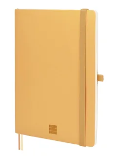 Finocam Nexo Cuaderno de Tapa Blanda - 72 Hojas - Formato A5 - 148x210mm - Rayado Horizontal - Papel Crema de 80g/m2 - Bolsillo Interior - Portaboligrafo - Hojas Microperforadas - Color Came