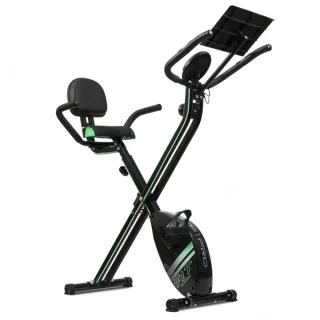 Cecotec X-Bike Pro Bicicleta Estatica Plegable - LCD - 8 Niveles - Resistencia Magnetica - Respaldo y Manillar Ajustables - Volante 2.5kg - Soporte para Dispositivos - 54x53x148cm - Color Ne