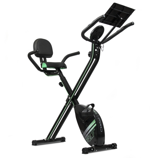 Cecotec X-Bike Pro Bicicleta Estatica Plegable - LCD - 8 Niveles - Resistencia Magnetica - Respaldo y Manillar Ajustables - Volante 2.5kg - Soporte para Dispositivos - 54x53x148cm - Color Ne