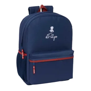 Safta el Pulpo Mochila Adaptable a Carro - Cremallera Doble - Hombreras Acolchadas - Asa Superior - 18L - 320x140x430mm - Color Azul Marino
