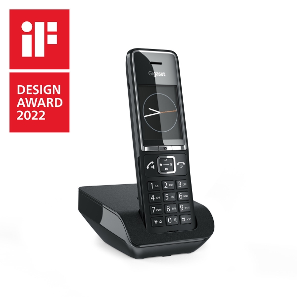 Gigaset Comfort 550 Telefono Inalambrico Dect - Identificador de Llamadas - Manos Libres - Control de Volumen - Color Negro
