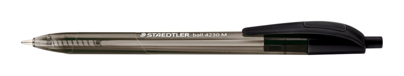 Staedtler 4230 M Boligrafo Retractil - Punta 1mm - Ancho de Linea Medio - Diseño Triangular - Color Negro · Pack de 10 uds.