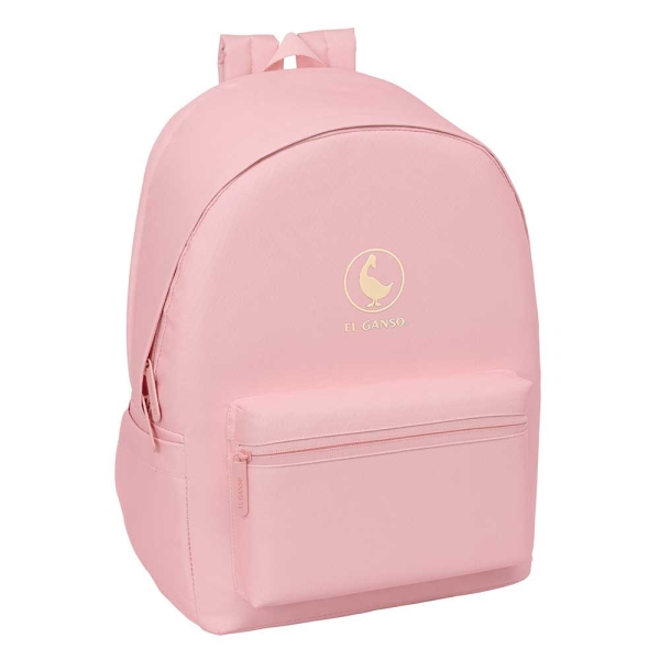 Safta el Ganso Basics Mochila para Portatiles hasta 15.6" - Antirrobo - Bolsillo para Tablet hasta 11" - Asa de Mano - Conector USB - Acolchada - 31x44x18cm - Color Rosa