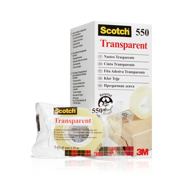 Scotch Pack de 10 Cintas Adhesivas - 15mm x 33m - Color Transparente