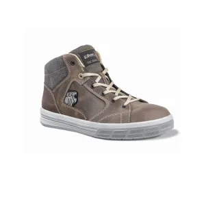 Upower Safari S Calzado de Seguridad Altos - Talla 38 - Empeine en Piel Engrasada, Extra Suave e Hidrofugo, Puntera de Aluminio Resistente, Suelas Antideslizantes, Proteccion S3S FO SR - Col