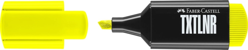 Faber-Castell TXTLNR Marcador Fluorescente - Punta Biselada - Trazo entre 1, 2 y 5 mm - Tinta con Base de Agua - Color Amarillo · Pack de 10 uds.