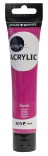 Daler Rowney Simply Pintura Acrilica - Tubo de Plastico - 75ml - Color Magenta