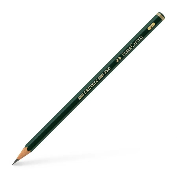 Faber-Castell Castell 9000 Lapiz de Grafito 5H - Mina Resistente a la Rotura - Ecologico · Pack de 12 uds.