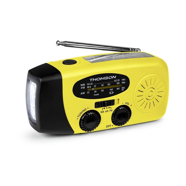 Thomson RT260 Radio - Linterna de Emergencia - Funcion Powerbank - Color Amarillo