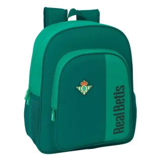 Safta Real Betis Balompie Mochila - Adaptable a Carro - Portabotellas - Doble Tirador en Cremallera - Hombreras Ergonomicas y Acolchadas - Resistente al Agua - 15L - 320x120x380mm - Color Ve