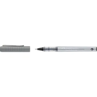 Faber-Castell Roller Free Ink Boligrafo de Tinta Liquida - Punta Conica 0,7mm - Ancho de Linea Fino - Clip de Metal - Color Negro