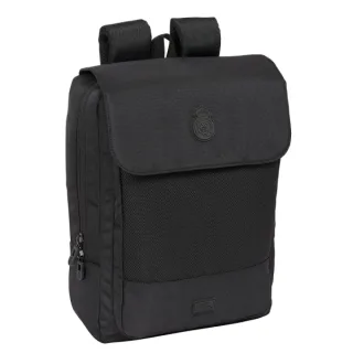 Safta Real Madrid Premium Mochila para Portatil hasta 13.3" - Conector USB - Rejilla Transpirable en la Espalda - Cinta para Maleta - Asa Superior - 13.6L - 290x120x390mm - Color Negro