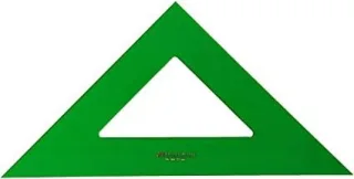 Faber-Castell Escuadra Tecnica 25cm - Sin Graduacion - Color Verde Transparente · Pack de 5 uds.