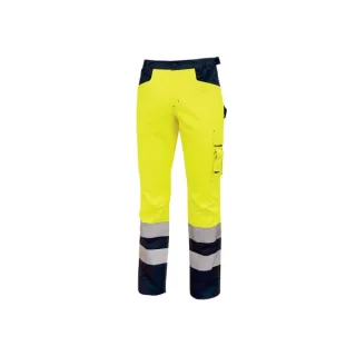 Upower Beacon Pantalon de Trabajo con Bolsillos Multifuncionales - Talla 2XL - Cierre de Seguridad, Cintura Porta Martillo, Rodillas Preformadas, Rayas Reflectantes, Proteccion DPI2 - Color
