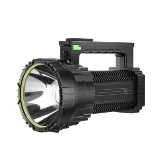 XO YH21 Linterna LED Multifuncion - Flujo Luminoso 550lm - Potencia 8W - Bateria 2400mAh - Duracion hasta 13h - Modo Flash - Correa de Hombro - ABS - Color Negro