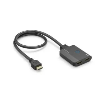 Hama Divisor HDMI 4K - 1 Entrada - 2 Salidas - Indicador LED - 6.55x1.6x5.55cm - Color Negro