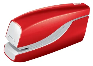 Petrus WOW E-310 Contactless Grapadora Electrica - Hasta 10 Hojas - Grapado Cerrado - Utiliza Grapas Petrus Nº10 - Color Rojo Metalizado