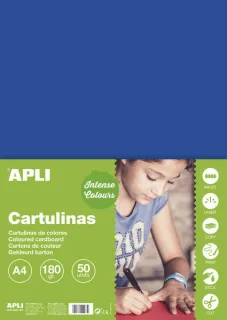 Apli Cartulina Azul Oscuro A4 170g 50 Hojas