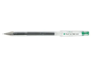 Pilot Boligrafo de Gel G-Tec C4 - Extra Fino - Recargable - Punta de Bola 0.4mm - Trazo 0.2mm - Color Verde · Pack de 12 uds.