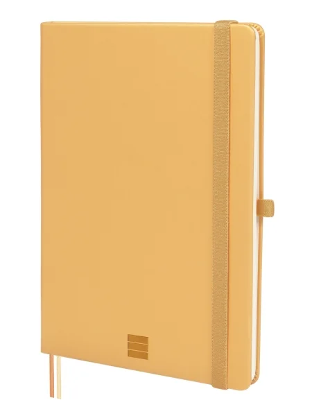 Finocam Nexo Cuaderno de Tapa Dura - 72 Hojas - Formato A5 - 148x210mm - Papel Crema de 80g/m2 - Liso - Bolsillo Interior - Cierre con Goma - Hojas Microperforadas - Color Camel