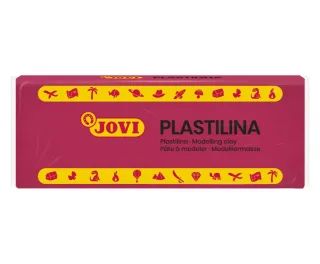 Jovi Caja de 15 Pastillas de Plastilina 150gr - Pasta Vegetal - No Se Seca - sin Gluten - Inocua - Facil de Moldear - Ideal para Figuras en Volumen - Color Rojo Rubi