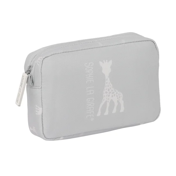 Safta Sophie la Girafe Mum Neceser de 1.43L - Compartimento con Cremallera - Resistente al Agua - Compacto - Ideal para Viajes - 200x55x130mm - Color Gris Claro