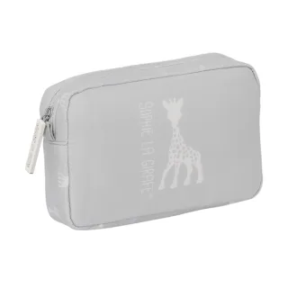 Safta Sophie la Girafe Mum Neceser de 1.43L - Compartimento con Cremallera - Resistente al Agua - Compacto - Ideal para Viajes - 200x55x130mm - Color Gris Claro