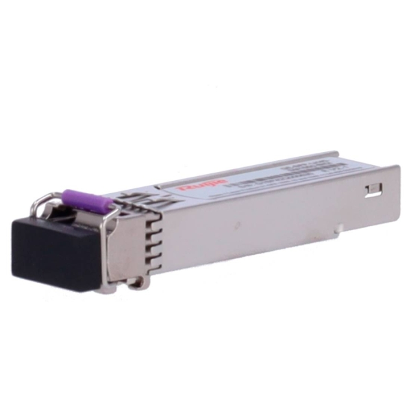 Ruijie GE-SFP-LH40-SM1550-BIDI Modulo Transceptor SFP - 1000Base-LH - Fibra Optica hasta 40km - Velocidad hasta 1.25Gbps - Bidireccional - Color Acero