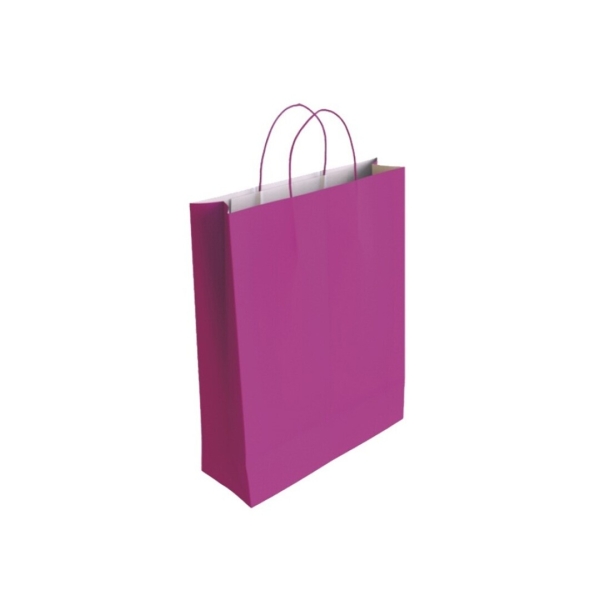 Bismark Bolsa de Papel Celulosa - Medidas 37x12x27cm - Color Fucsia · Pack de 25 uds.