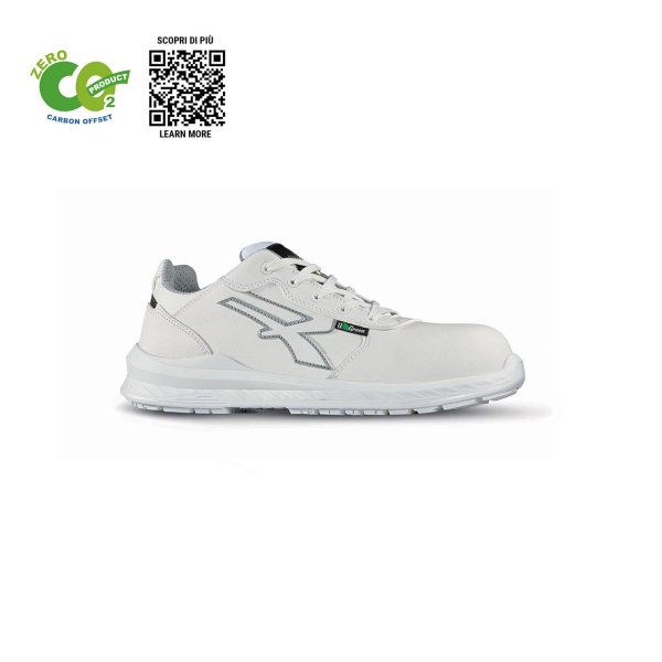 Upower Maple S ESD Calzado de Seguridad Ecologicos - Talla 35 - Puntera AirToe Composite, Antiperforacion, Resistente al Agua, Suela Antideslizante - Color Blanco