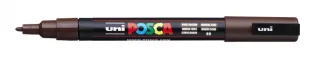 Posca PC-3M Marcador de Pintura - Punta Conica de Poliester 0.9-1.3mm - Tinta Base al Agua - Resistente a la Luz - Color Marron Oscuro · Pack de 6 uds.