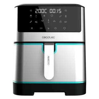 Cecotec Cecofry Supreme 8000 Freidora sin Aceite - Potencia de 1800W - Capacidad 8L - Rango de 30 a 200°C - 10 Modos Preconfigurados - Funcion Precalentar - Acero Inoxidable - Color Negro