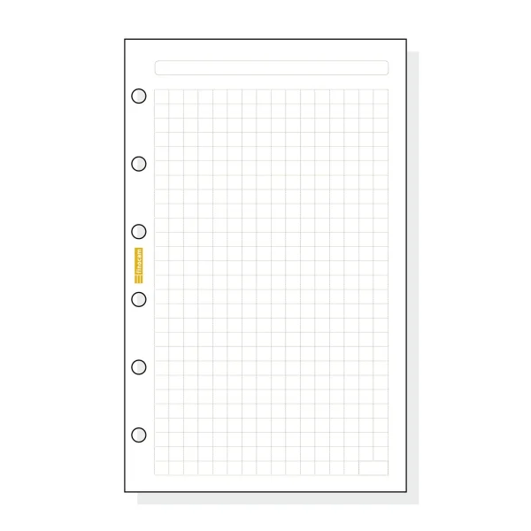 Finocam C340 Recambio para Agendas Classic - Cuadriculado - Formato 603 - 79x127x5mm - Color Blanco
