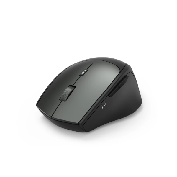 Hama Raton Optico Inalambrico para Diestros 2400dpi - 6 Botones - Rango 10m - Silencioso - USB-A RF 2.4GHz - 7x4.2x10.3cm - Color Negro y Gris