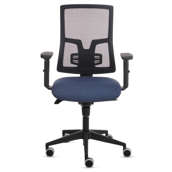 Fellowes Eleganza Silla de Oficina - Respaldo de Malla Transpirable Ajustable en Altura - Soporte Lumbar Ajustable - Reposabrazos Acolchados 2D - Ajuste por Elevacion de Gas - Tejido Ignifug